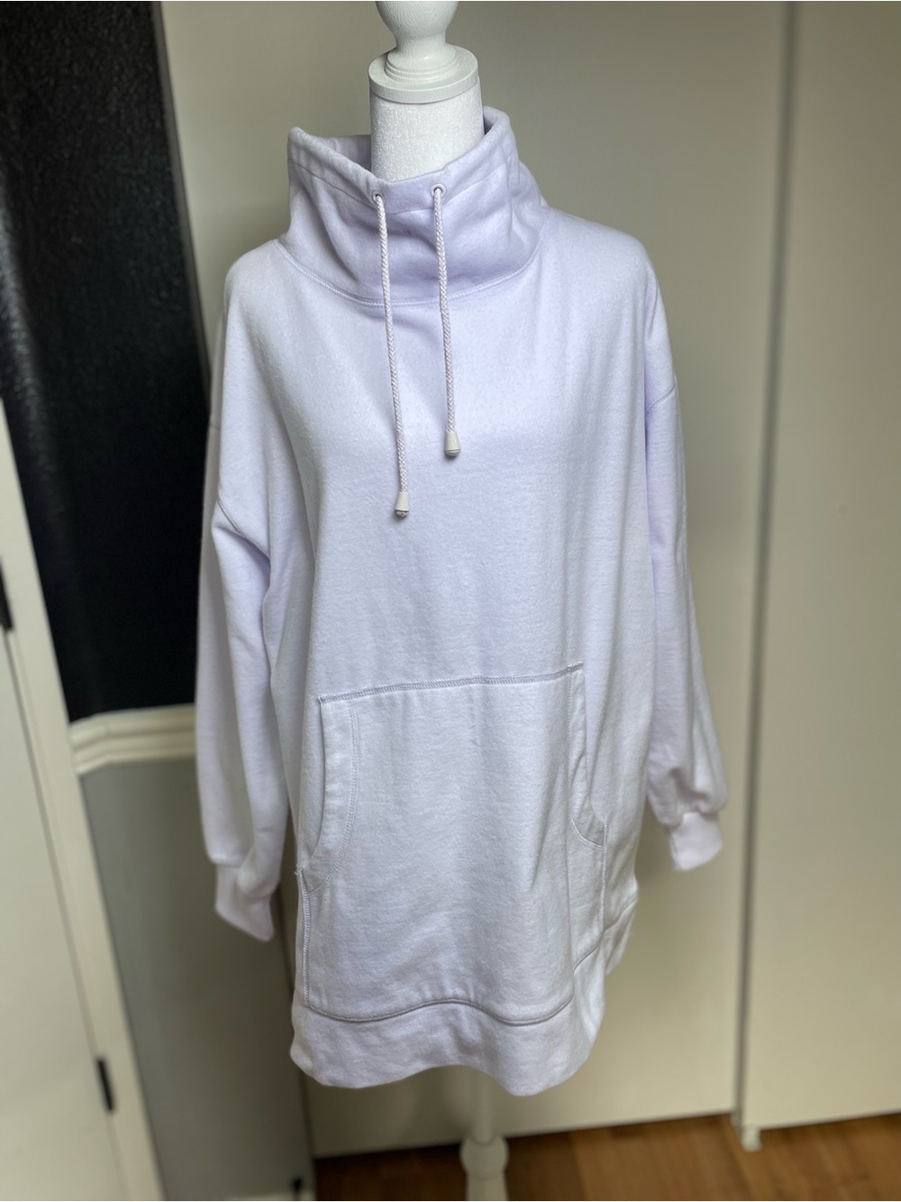 Lavender High Cowl Neck Pullover Sweater